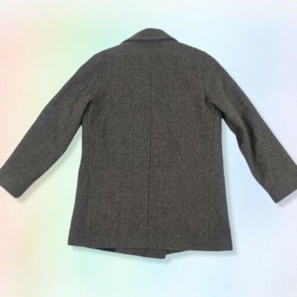Vintage J Percy for Marvin Richards Wool Peacoat Grey Womens petite 8 - Picture 2 of 4